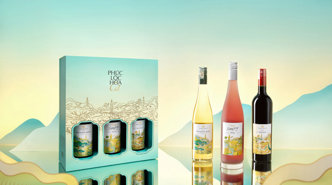 InSpace Creative：Phúc, L?c, Hoà Ca A葡萄酒包裝設計創意欣賞